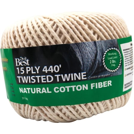 All-Source 15-Ply x 440 Ft. Natural Twisted Cotton Twine 311282